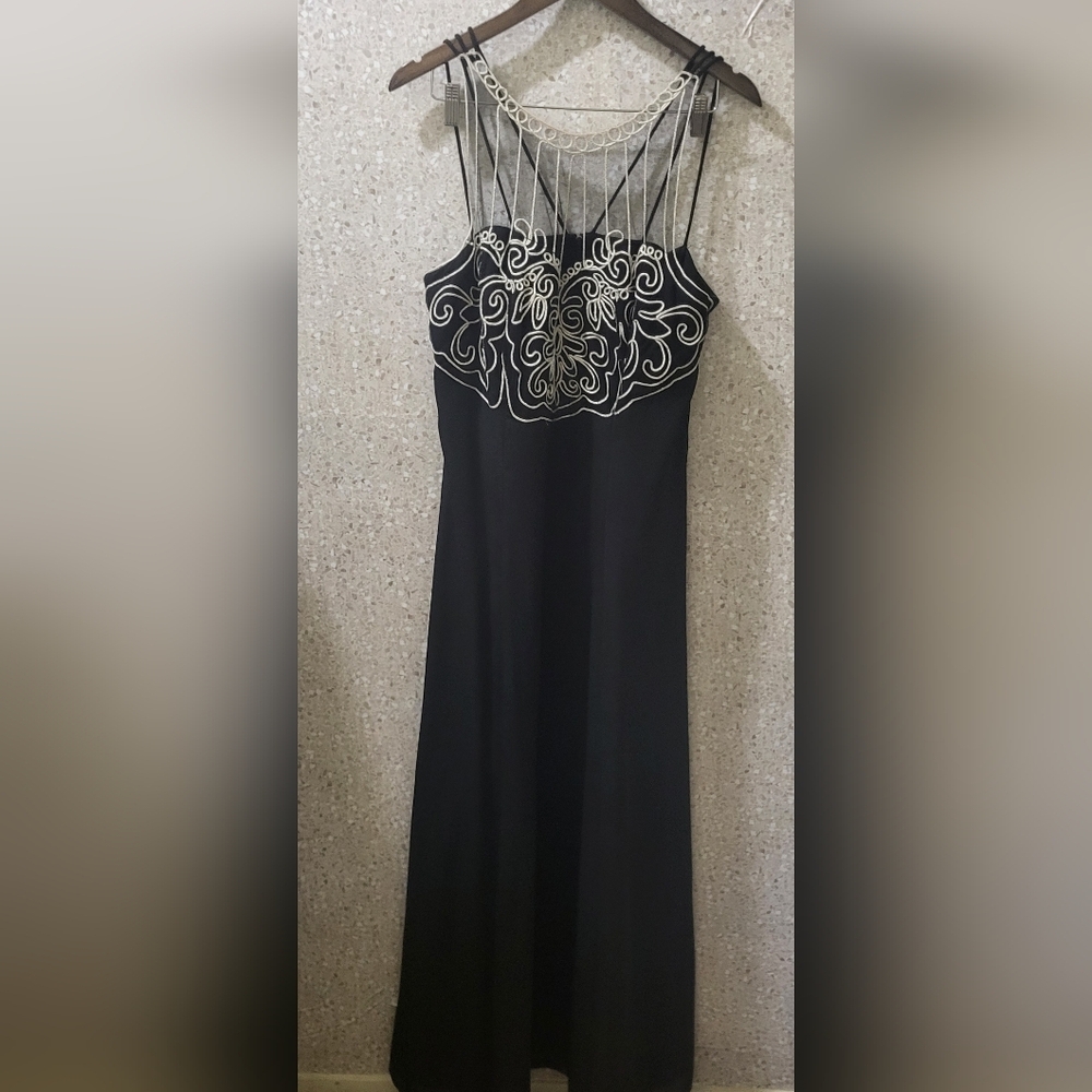 Onyx Nites , Vintage Formal, Women's‎ Maxi, Black Evening Dress Size M